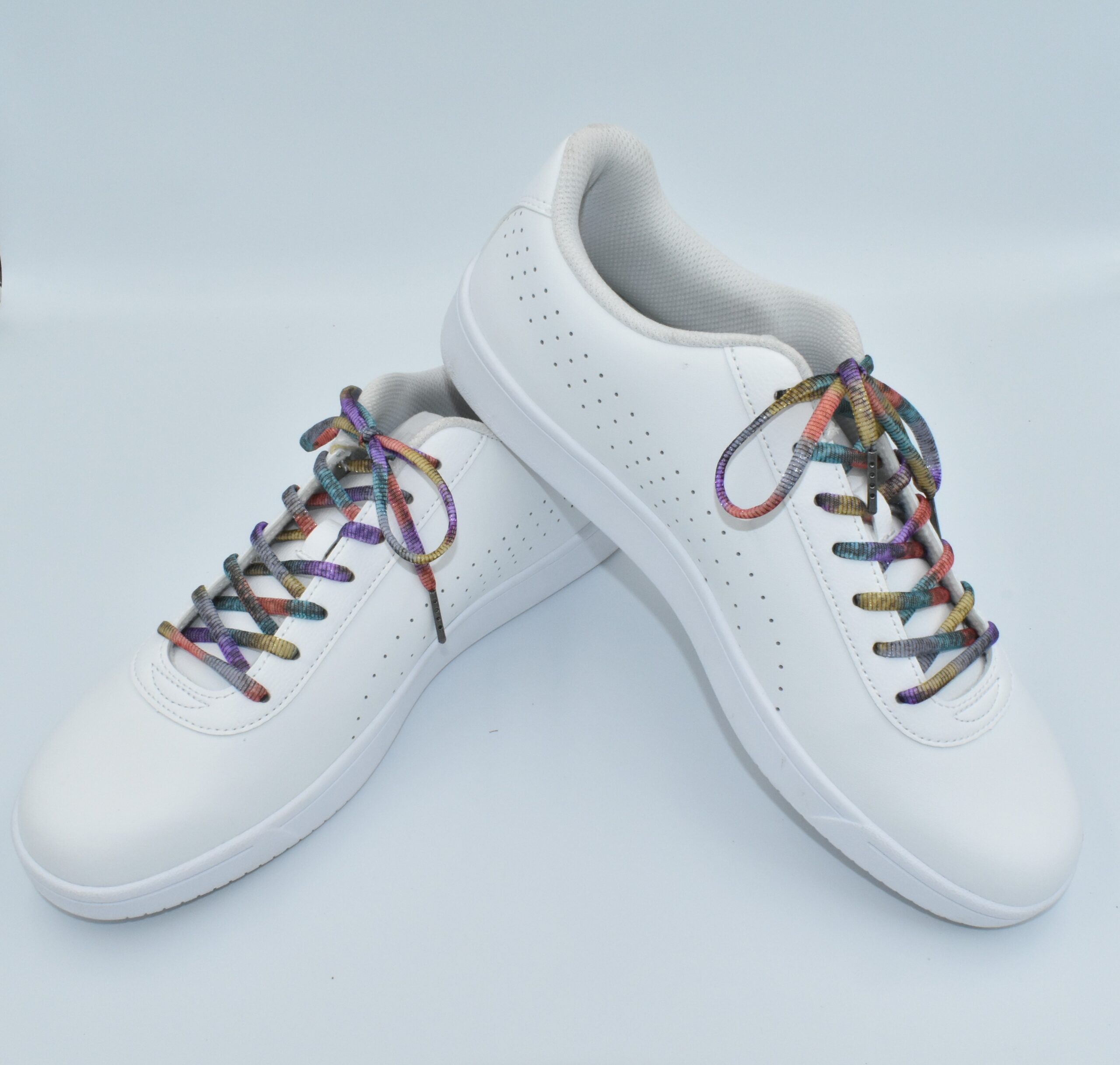 染色工場が作った靴紐「RAINBOW SHOELACE」(ステンドグラス) レインボー株式会社